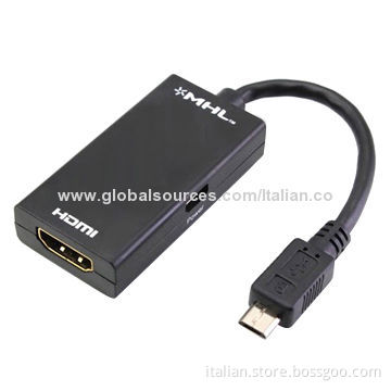 MHL Cable for Samsung Galaxy S3/S4, Available in Black Color